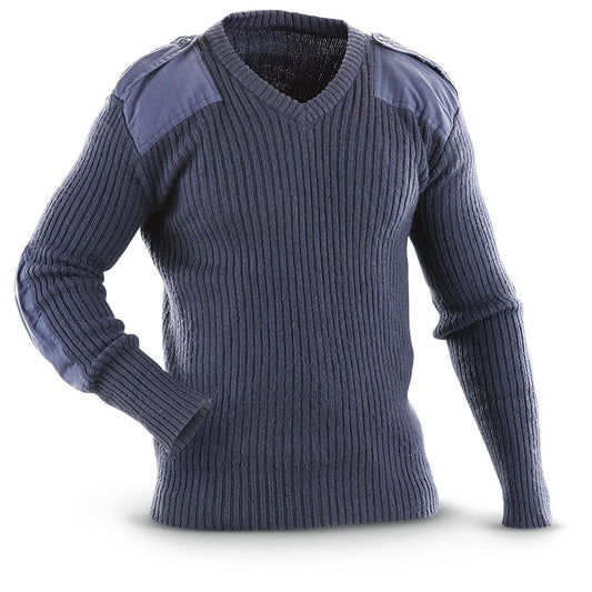 102442-Cobmex V-Neck Military Sweater 100% Acrylic