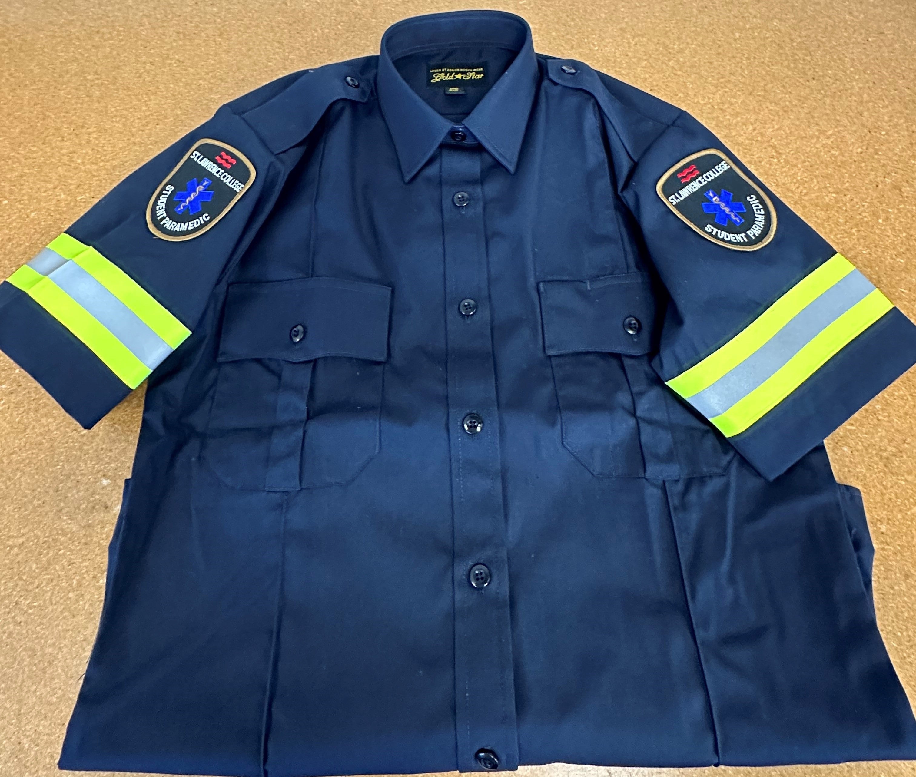 STLAW-104231- Navy Male SS Shirt(Crested)