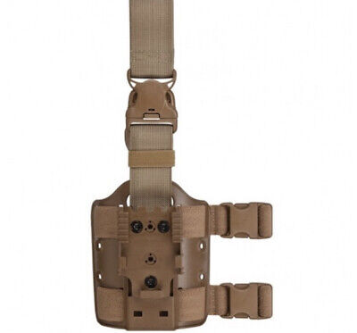 108565- Safariland 6005-6-553 STX FDE Double Strap Holster Leg Shroud W/ QD Leg Strap