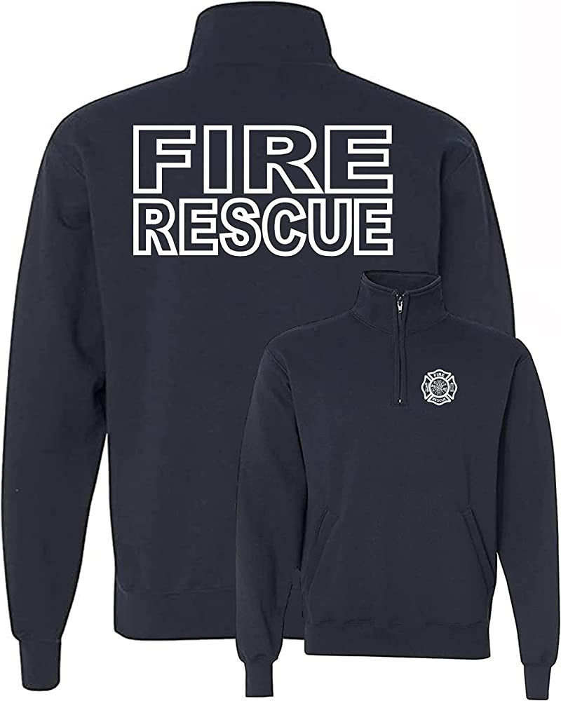 OAK100766- Fire Job Shirt 1/4 Zip w Crests